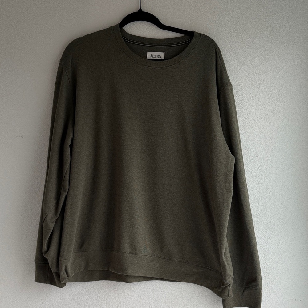 Boston Traders Men’s Olive Crewneck Sweatshirt XXL Classic Casual Pullover